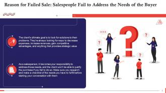 Reasons Salespeople Fail At Closing A Deal Training Ppt Content Ready Graphical