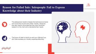 Reasons Salespeople Fail At Closing A Deal Training Ppt Compatible Graphical