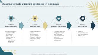 Reasons To Build Quantum Gardening In Ehningen Ppt Presentation Reasons To Build Quantum Gardening In Ehningen Ppt Presentation