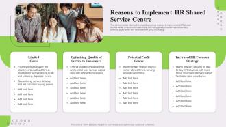 Reasons To Implement Hr Shared Service Centre Optimized Hr Service Delivery Model