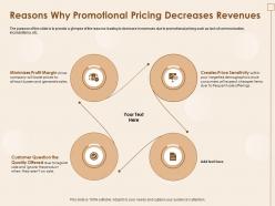 Reasons why promotional pricing decreases revenues regular powerpoint presentation model
