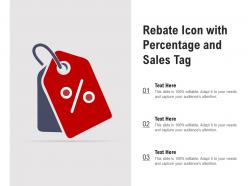 Rebate icon with percentage and sales tag