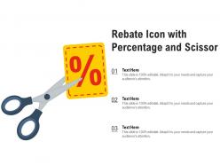 Rebate icon with percentage and scissor