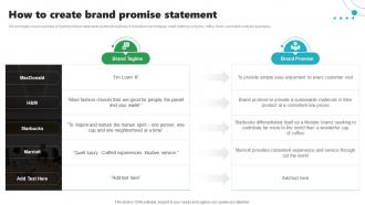 Rebrand Launch Plan How To Create Brand Promise Statement