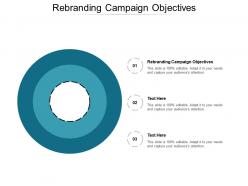 Rebranding campaign objectives ppt powerpoint presentation outline files cpb