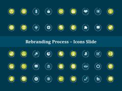 Rebranding process icons slide