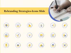 Rebranding strategies icons slide ppt powerpoint presentation diagram lists