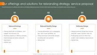 Rebranding Strategy Service Proposal Powerpoint Presentation Slides