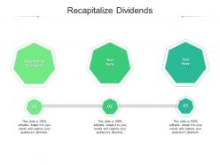 Recapitalize dividends ppt powerpoint presentation icon portfolio cpb