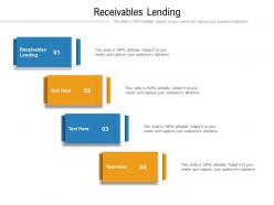 Receivables lending ppt powerpoint presentation icon diagrams cpb