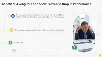 Receiving Feedback Helps Employee Prevent Drop In Performance Training Ppt