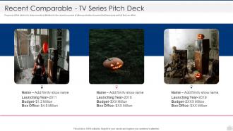 Recent comparable tv series pitch deck ppt powerpoint presentation show demonstration