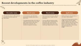 Recent Developments In The Coffee Industry Planning A Coffee Shop Business BP SS