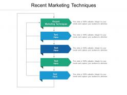 Recent marketing techniques ppt powerpoint presentation gallery inspiration cpb