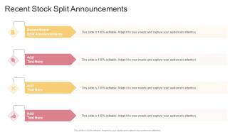 Recent Stock Split Announcements In Powerpoint And Google Slides Cpb