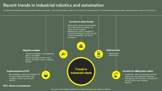 Recent Trends In Industrial Robotics And Optimizing Business Performance Using Industrial Robots IT