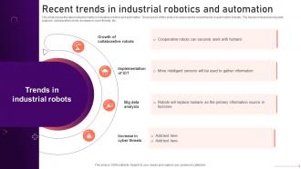 Recent Trends In Industrial Robotics V2 And Automation Ppt Ideas Graphics Template