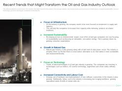 Recent trends that might transform oil and gas global energy outlook challenges recommendations