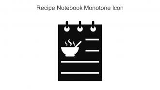 Recipe Notebook Monotone Icon In Powerpoint Pptx Png And Editable Eps Format