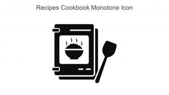 Recipes Cookbook Monotone Icon In Powerpoint Pptx Png And Editable Eps Format