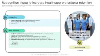 Recognition Video Increase Healthcare Increasing Patient Volume With Healthcare Strategy SS V
