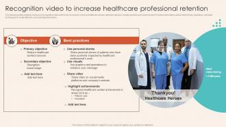 Recognition Video To Increase Healthcare Professional Introduction To Healthcare Marketing Strategy SS V