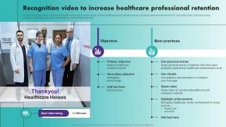 Recognition Video To Increase Healthcare Professional Strategic Healthcare Marketing Plan Strategy SS