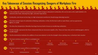 Recognizing Dangers Of Workplace Fire Training Ppt Colorful Multipurpose