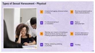 Recognizing Sexual Harassment Types Training Ppt Researched Adaptable