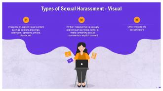 Recognizing Sexual Harassment Types Training Ppt Designed Adaptable