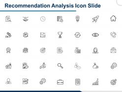 Recommendation analysis icon slide goals i51 ppt powerpoint presentation file examples