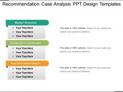 Recommendation case analysis ppt design templates