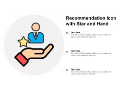 Recommendation icon with star and hand