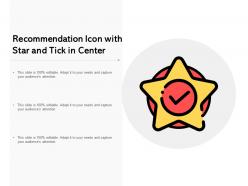 Recommendation icon with star and tick in center