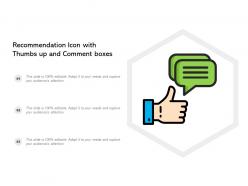 Recommendation Icon With Thumbs Up And Comment Boxes