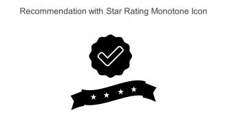 Recommendation With Star Rating Monotone Icon In Powerpoint Pptx Png And Editable Eps Format