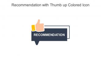 Recommendation With Thumb Up Colored Icon In Powerpoint Pptx Png And Editable Eps Format