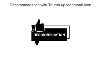 Recommendation With Thumb Up Monotone Icon In Powerpoint Pptx Png And Editable Eps Format