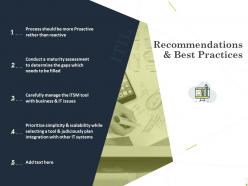 Recommendations And Best Practices Ppt Powerpoint Presentation Styles Graphics