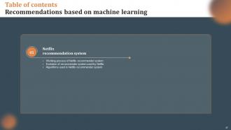 Recommendations Based On Machine Learning Powerpoint Presentation Slides Analytical Template