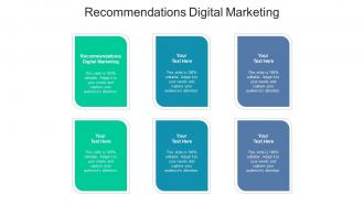 Recommendations digital marketing ppt powerpoint presentation infographics display cpb