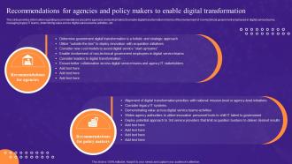 Recommendations For Agencies And Policy Makers To Leadership Playbook For Digital Transformation