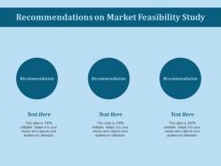 Recommendations On Market Feasibility Study Ppt Slides Samples