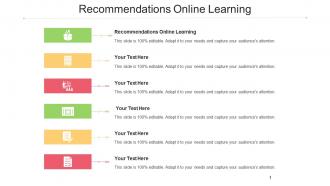 Recommendations Online Learning Ppt Powerpoint Presentation Portfolio Influencers Cpb