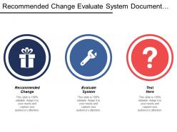 Recommended change evaluate system document actual state reject project