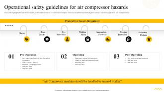 Recommended Practices For Workplace Operational Safety Guidelines For Air Compressor Hazards