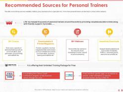 Recommended sources for personal trainers course ppt powerpoint presentation gallery show