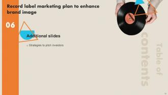 Record Label Marketing Plan To Enhance Brand Image Powerpoint Presentation Slides Strategy CD Informative Customizable