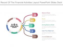 Record of the financial activities layout powerpoint slides deck
