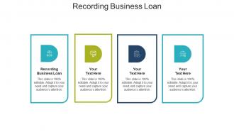Recording business loan ppt powerpoint presentationmodel brochure cpb